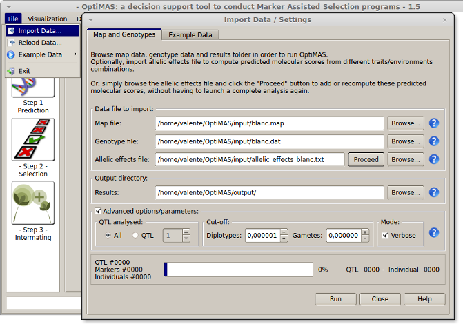 Figure 5: data set importation to run the program